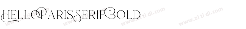 HelloParisSerif Bold字体转换